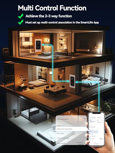 BSEED Smart Lichtschalter mit WiFi Dimmer Schalter,LED Dimmschalter Unterputz,Kompatibel mit Alexa&Google Home,Smarte Zeitpläne,4 Fach 1 Weg Wlan Wandschalter Schwarz(Neutralleiter Erforderlich)