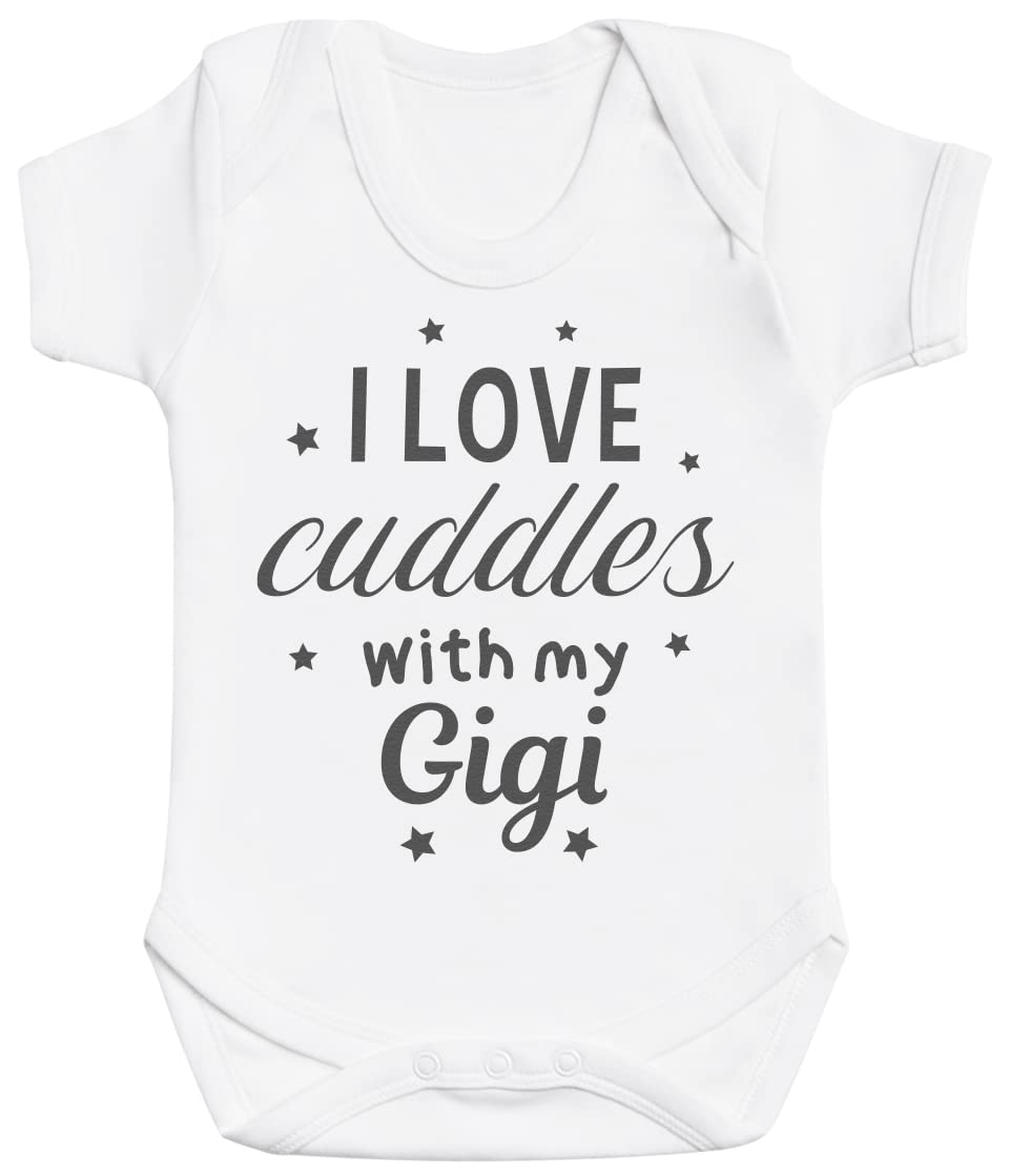 Cuddles With My Gigi Baby Gift, Baby Boy Bodysuit, Baby Girl Bodysuit - Newborn White