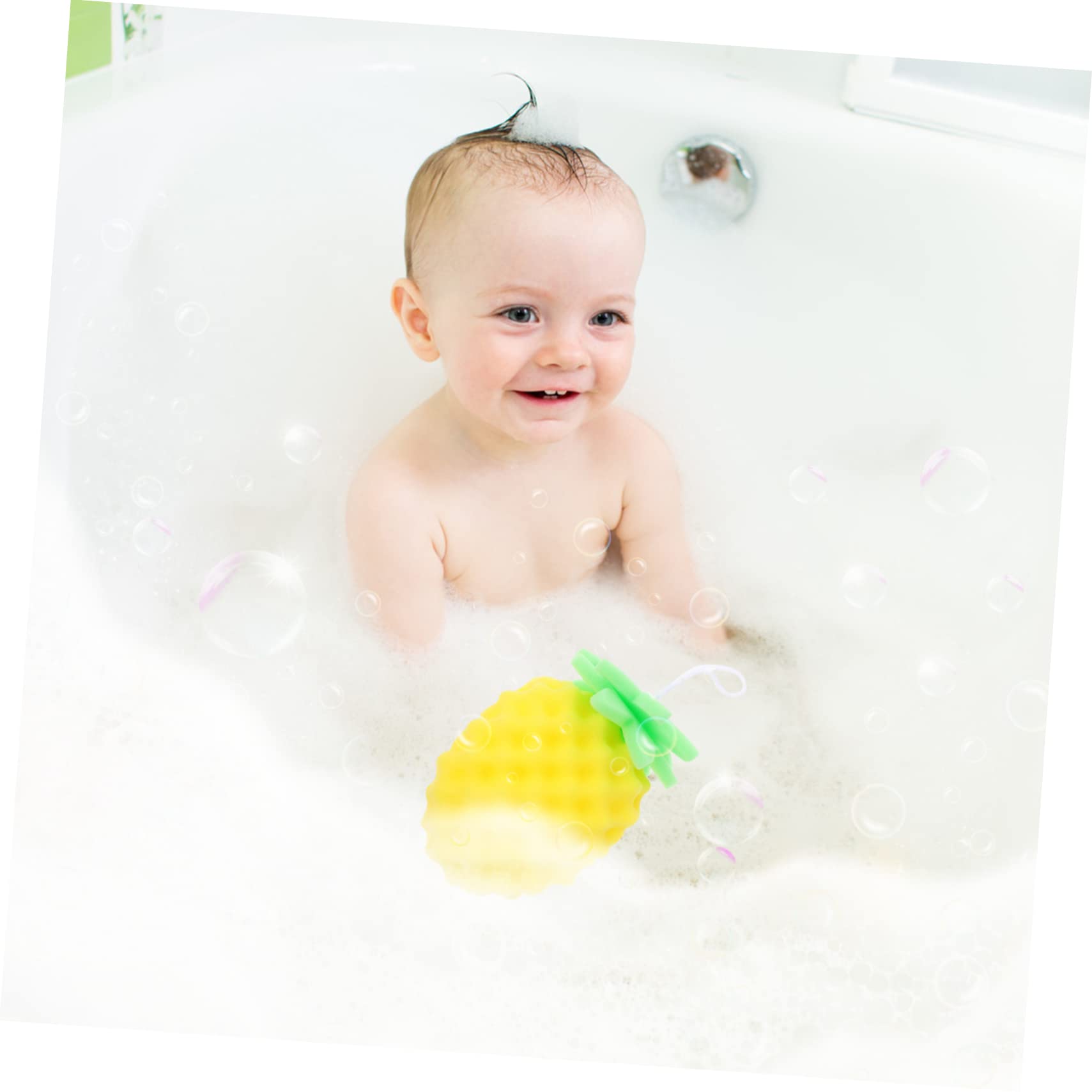 PLAFOPE Spugna Da Bagno Per Bambini Con Motivo Ananas Facile Da Pulire Scrub Per Il Corpo Per Bambini Piccoli Sicura Per