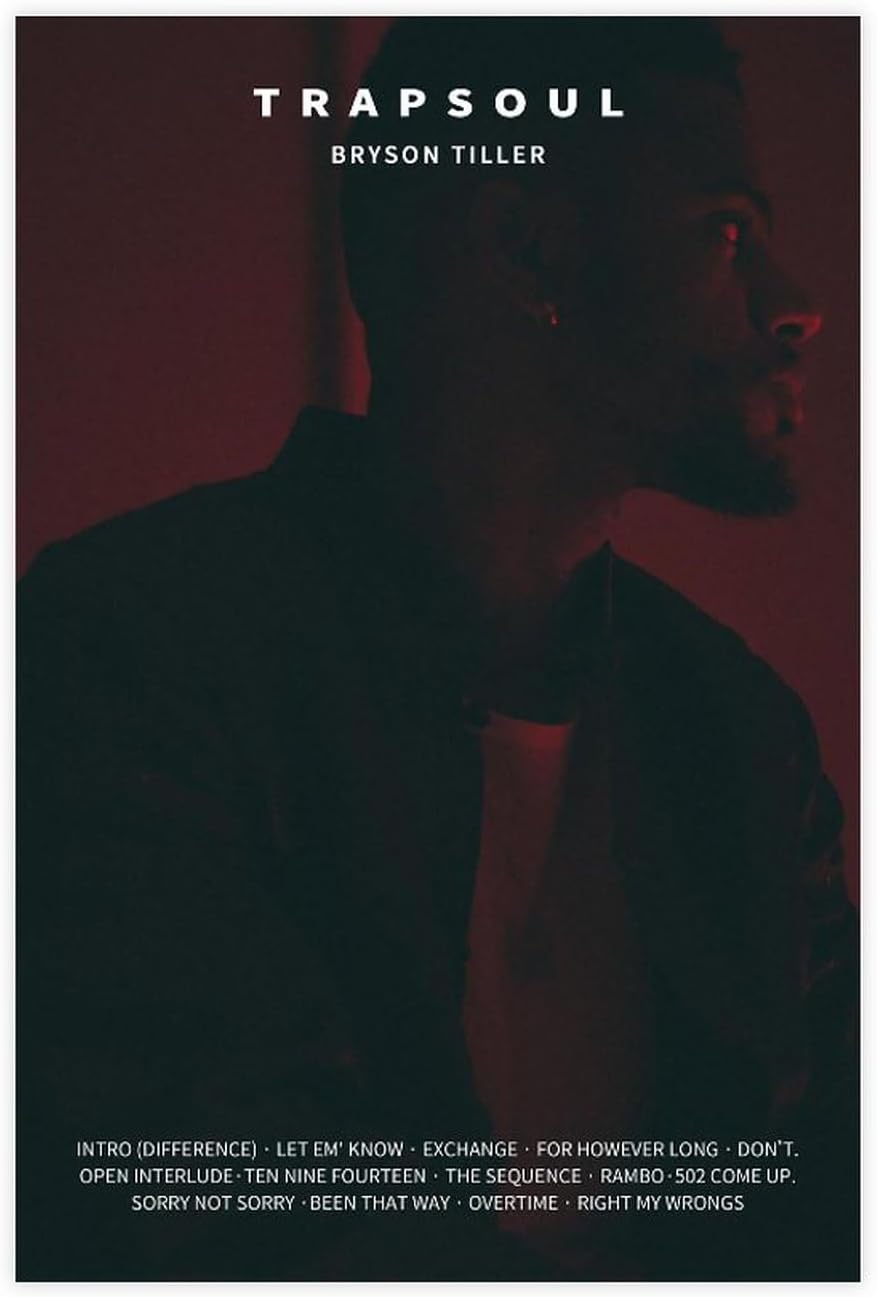 KANCH Bryson Tiller Poster Trapsoul Album Cover Posters Canvas Poster Wall Art Decor