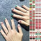12 Set Color Nail Christmas Father Fashion Street Art Decals Strips Brighter Thicker, Tougher，Waterproof and Durable Stickers