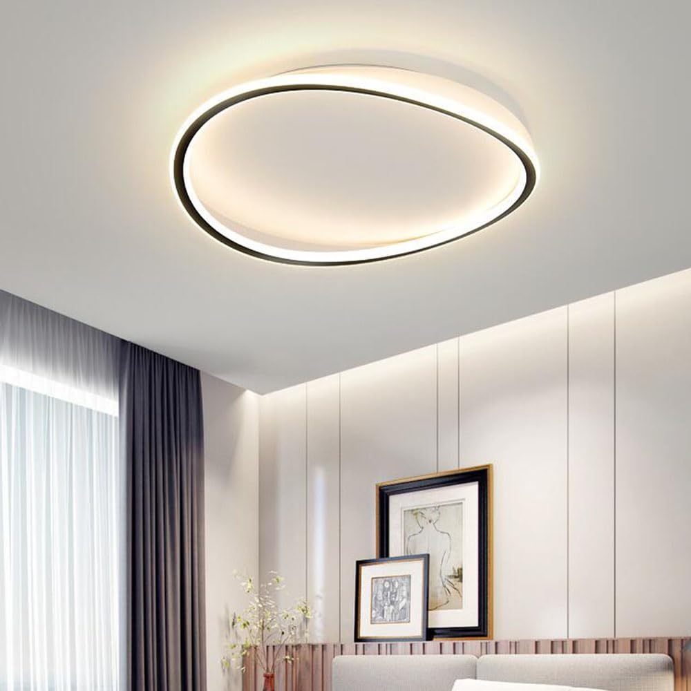 Z pilotem zdalnego sterowania lampa sufitowa LED do montażu podtynkowego nowoczesna ultra cienka lampa sufitowa do domu oszczędność energii proste oświetlenie do sypialni/mieszkania do kuchni