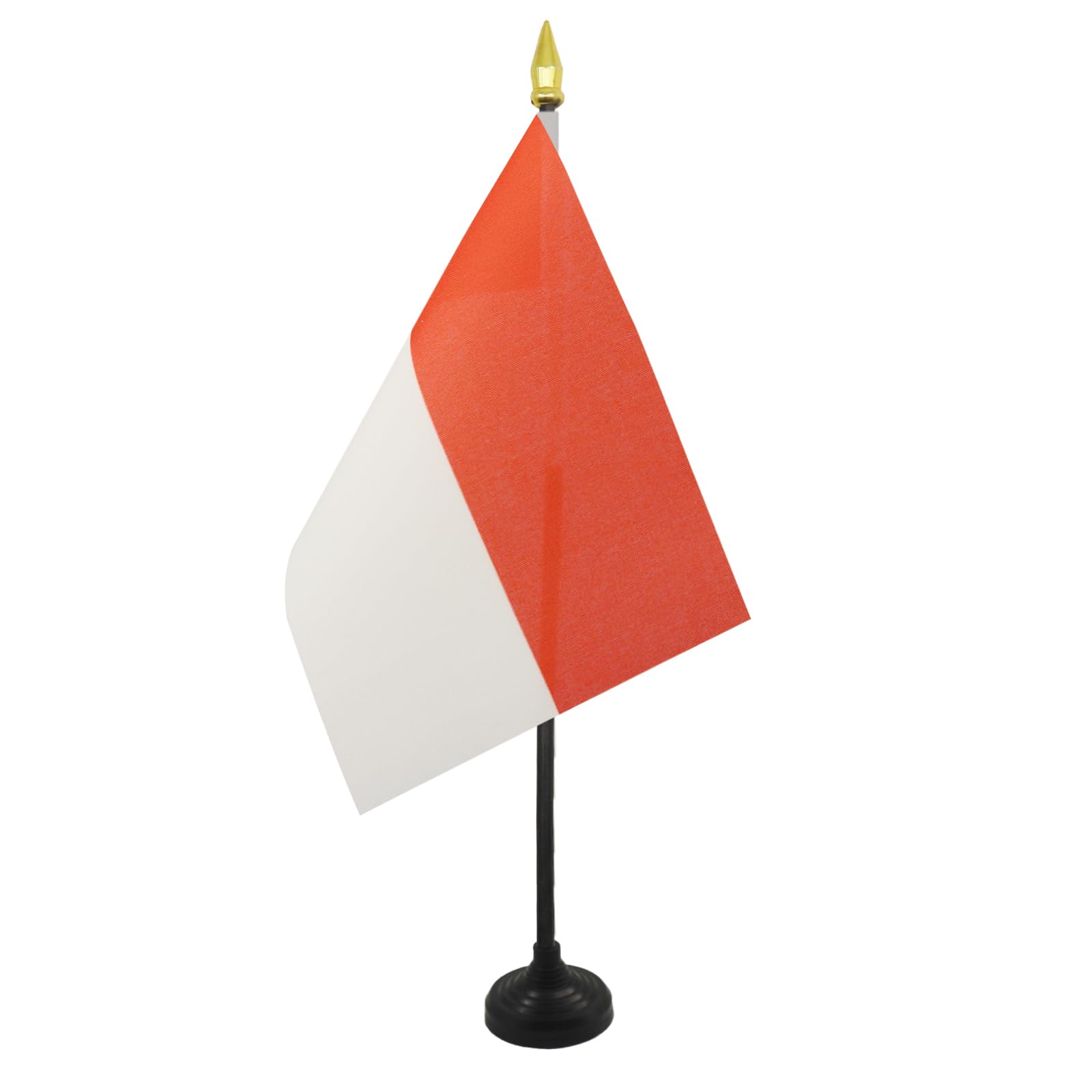 AZ FLAG - Indonesia Table Flag 4'' x 6'' - Indonesian Mini Desk Flag 100% Polyester 15 x 10 cm - Office Banner with 10'' Pole - Golden Spear