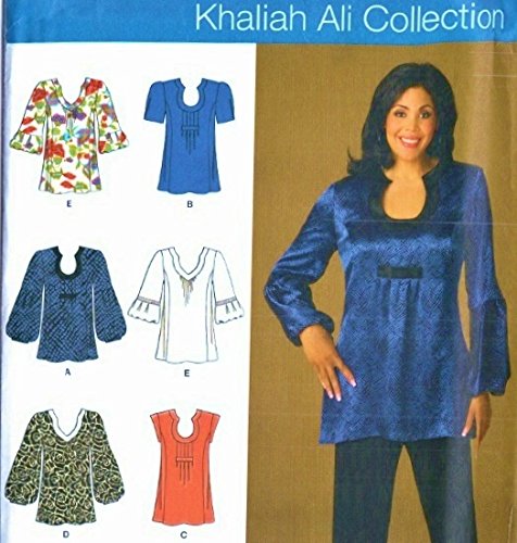 Patron de couture blouse femme Simplicity 2841 hauts manches et encolures grandes tailles