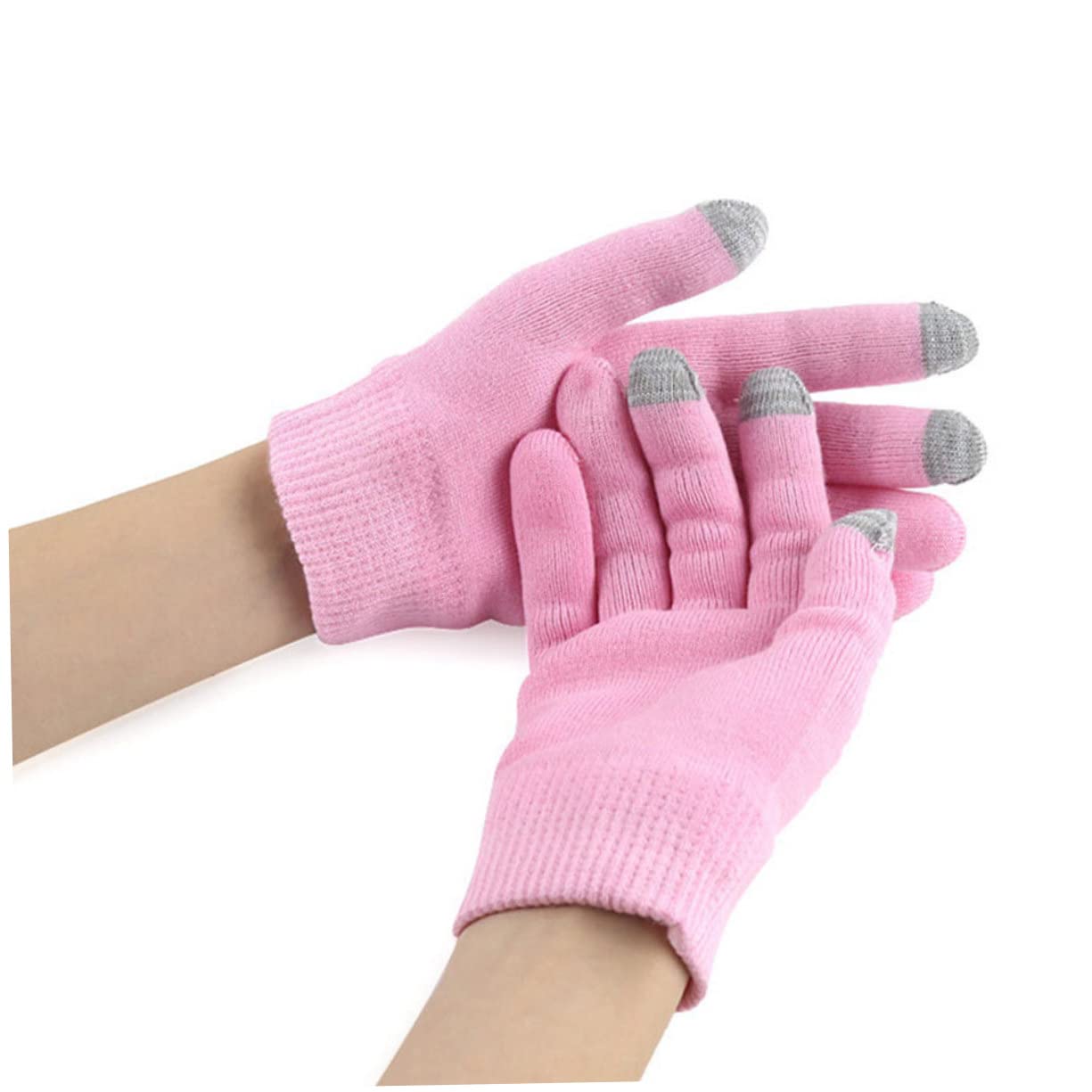 2 Guantes Hidratantes para Manos con Tecnología Táctil de Gel Hidratante para Cuidado de Manos para y Reparación de Color Rosa