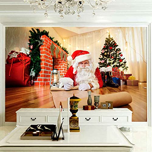 Papier peint panoramique Noël grand format pour décoration murale chambre enfant - 5