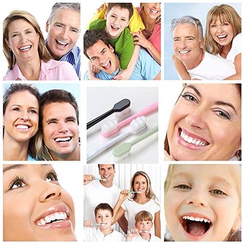 VOVEWAN 12 peças de escova de dentes extra macia para adultos micro nano 20.000 cerdas para gengivas