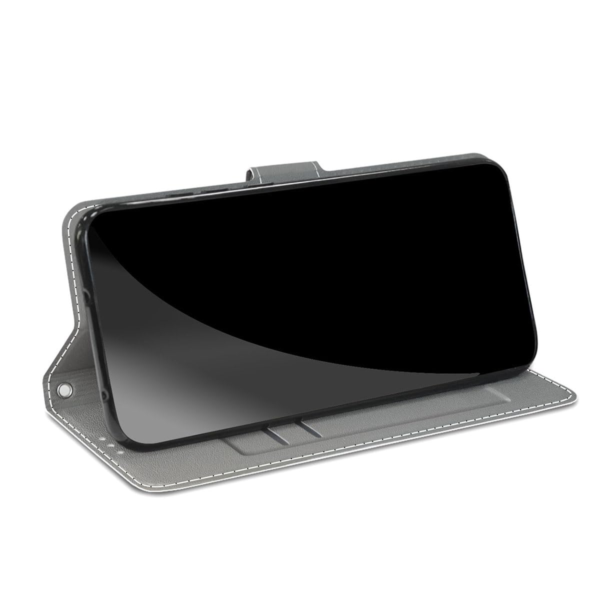 SATURCASE Arbre PU Cuir Magnétique Flip Portefeuille Support Porte-carte Dragonne Coque Housse
