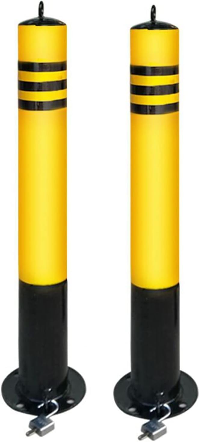WOTZOV Traffic Cone Safety Barrier Delineator Post Cone Locking Delineator Post Cones For Parking Lot, Removable Bollard Stanchion Post With Reflective Collars, Traffic Safety C,2 Pa,2 Pack 50cm/20in