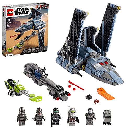 LEGO 75314 Star Wars Angriffsshuttle aus The Bad Batch, Bauset für Kinder ab 9 Jahren mit 5 Klon-Minifiguren und Gonk-Droiden