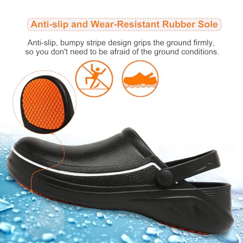 JSWEI Men's Unisex-Adult Kitchen Shoes - Nonslip Water Proof Work Shoes for Men, Women, Nurses, Gardeners, Indoor & Outdoor3