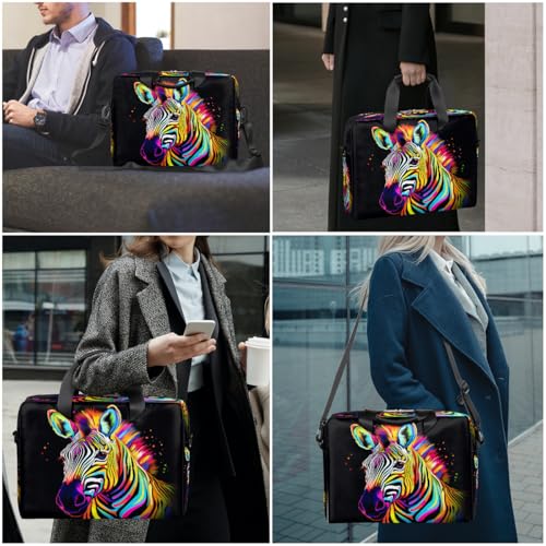 Maletín para portátil estampado cebra 15.6" miniatura 2