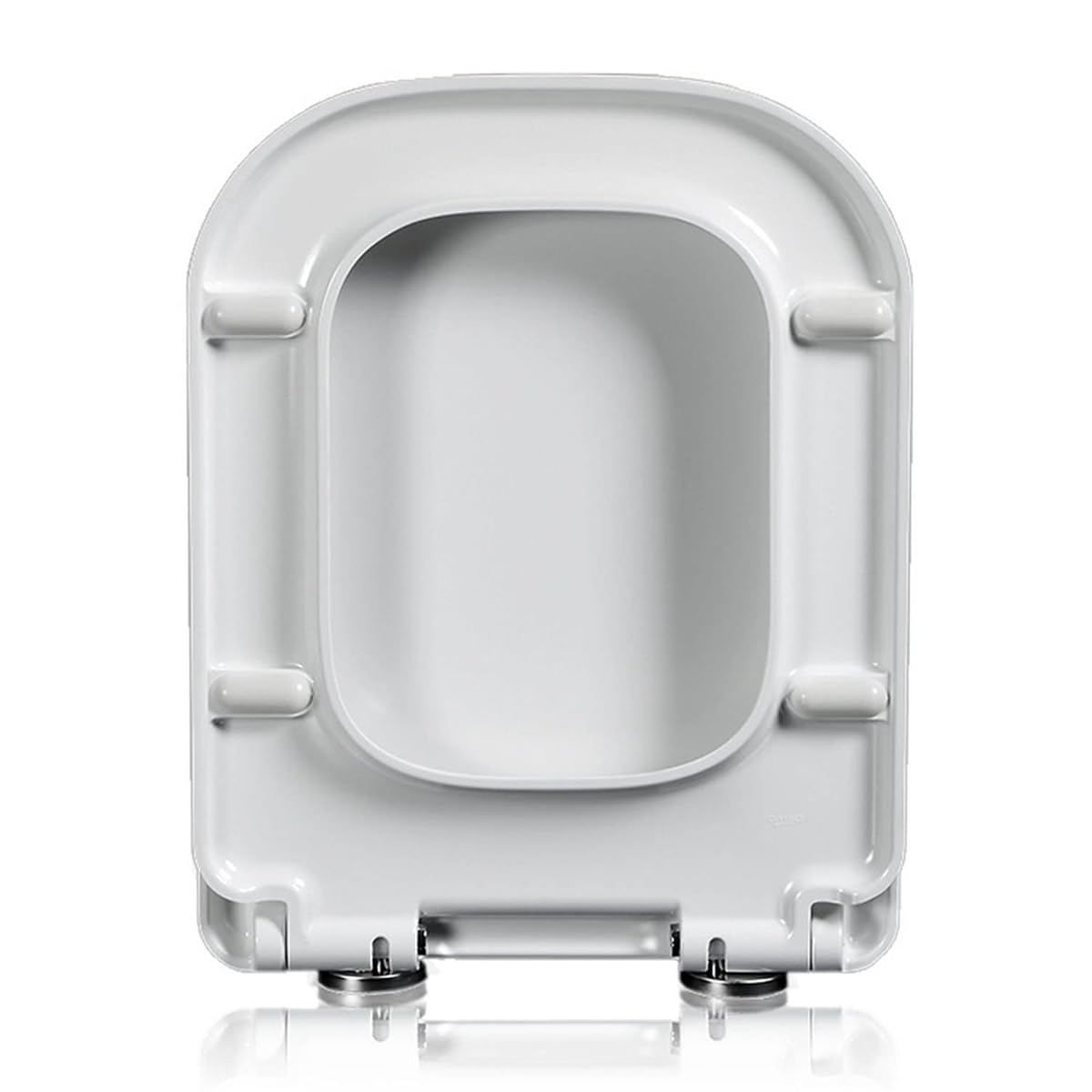 Square White pp Toilet seat with Soft-Close Quiet no-slam lid, fix Quick Release Hinges for Easy Clean, White, Square, slam, Toilet, Quiet, seat, Soft, Close, Adjustable