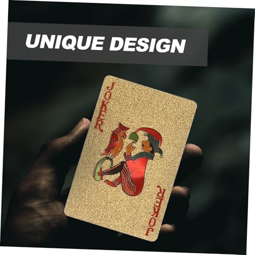 Goldene wasserdichte Pokerkarten aus Professionelle Tragbare Spielkarten Trickfestes Kartenspiel für Familie Party und Spieltisch Leicht und Langlebig – Bild 8