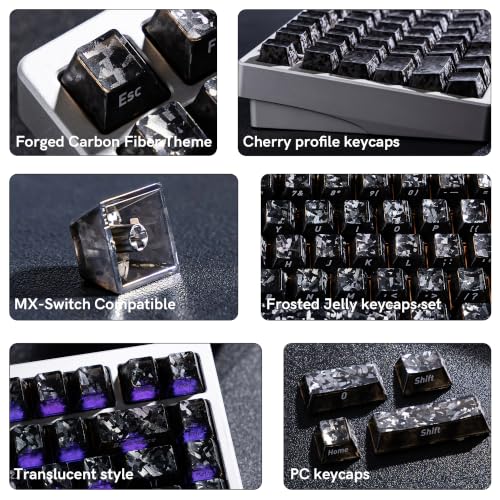 Image of dagaladoo Black Clear keycaps,Translucent keycaps,Shine Throug Key caps