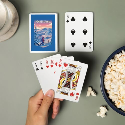 Lantern Press Baraja de Poker 52 Cartas Snowboarding miniatura 2