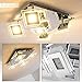 Produktbild LED Deckenleuchte Cerreto, eckige Deckenlampe in Chrom, 5-flammig mit verstellbaren Leuchtenköpfen aus Glas, 5 x 4 Watt, 400 Lumen (2000 Lumen insgesamt), Lichtfarbe 3000 Kelvin (warmweiß)