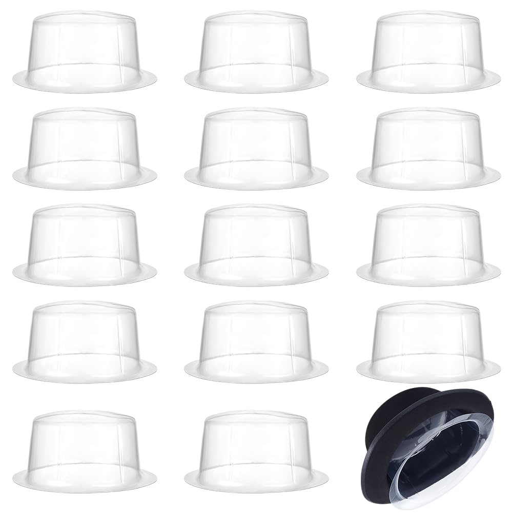 BENECREAT 24 Pcs Plastic Hat Holder, Plastic Hat Supports Display Organizer Racks Stands, Hat Inserts Cap Display Holder for Cowboy Fedora, Bucket Hats, Heads Reshaper Moldes