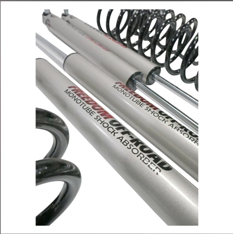 Freedom Offroad 4"(4DR)/4.5"(2DR) Lift w/Coil Springs and Monotube Shocks For 07-18 Compatible with Wrangler JK