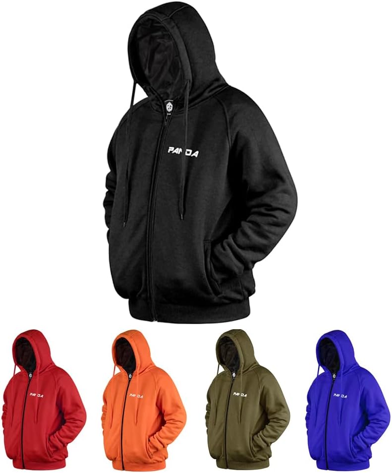 Motorcycle Hoodie for Men &amp; Women All Weather Dual Sports Motorbike Riding Sweatshirt Impact CE Armored Motorcycle Jackets