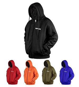 Motorcycle Hoodie for Men Women All Season Impact Armored Sweatshirt Enduro Dual Sport Biker Riding Jacket