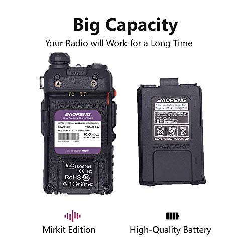 Mirkit Radio Baofeng UV-5R MK4 8W MP Max Power 2020 1800 mAh Li-Ion Battery Pack, BaofengRadio corp. - Thumbnail 7