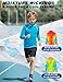 Boys Rash Guard Swim Shirt 2 Pack UPF 50+ Sun Protection Long Sleeve Quick Dry Kids Youth Fishing Water Swimwear Tops(Sky Blue/Navy,12-14Y)