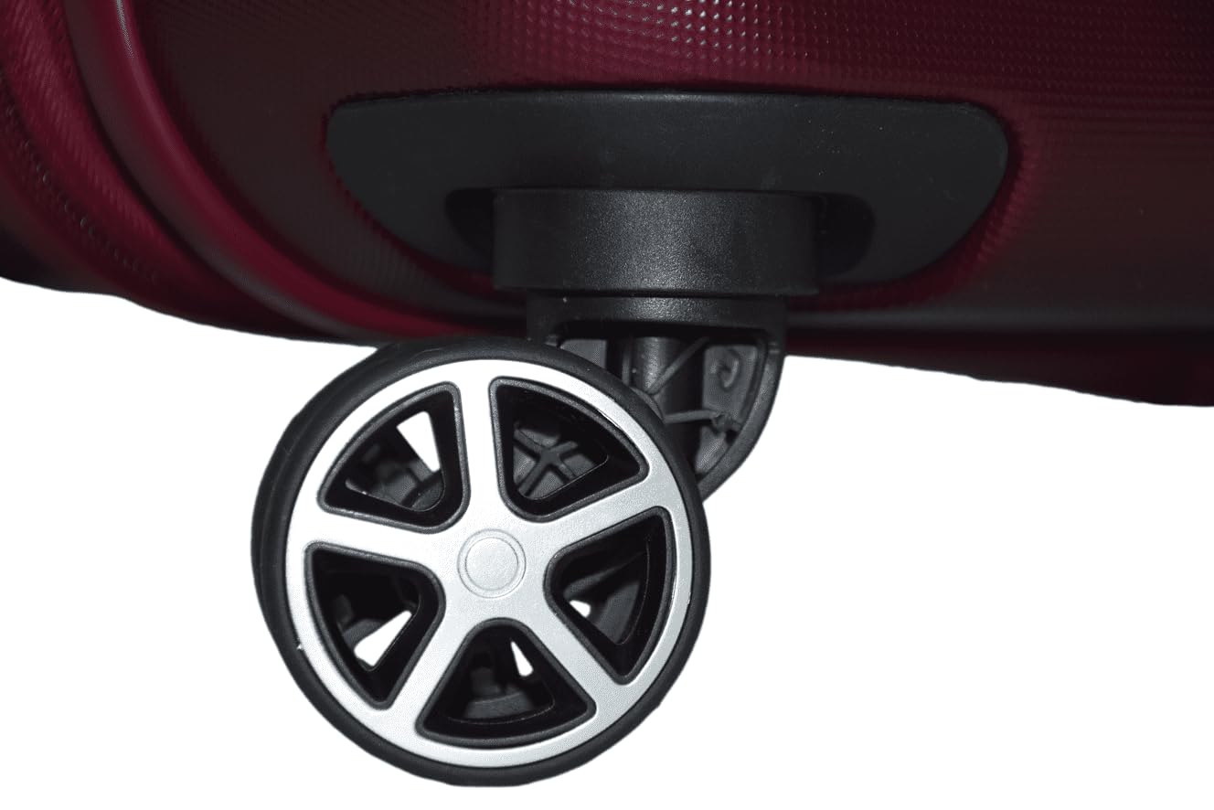 Maleta de Viaje Grande 77cm 28" Expandible – Rígida ABS Ecológica, 4 Ruedas Dobles 360°, Ligera y Resistente, Cerradura de 3 Dígitos Integrada, Interior con Forro de Poliéster – Burdeos- Unik