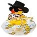 LUTER Duck for Cars, Rubber Duck for Car Dashboard, Squeaky Duck Bath Toy Yellow Duck Car Ornament Fun Cowboy Duck Car Accessories Car Dashboard DecorationsÂ with Swim Ring Hat Glasses (Style3)