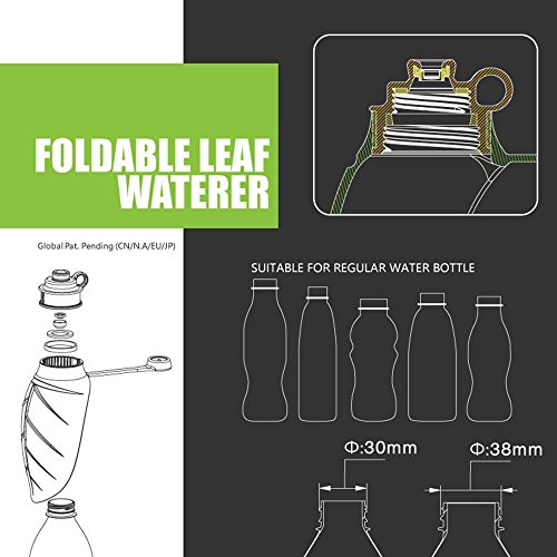 Petsoigné Portable Dog Water Bottle in Silicone Pet Water Bottles Foldable for Travel Walking Hiking (Green) - Image 5