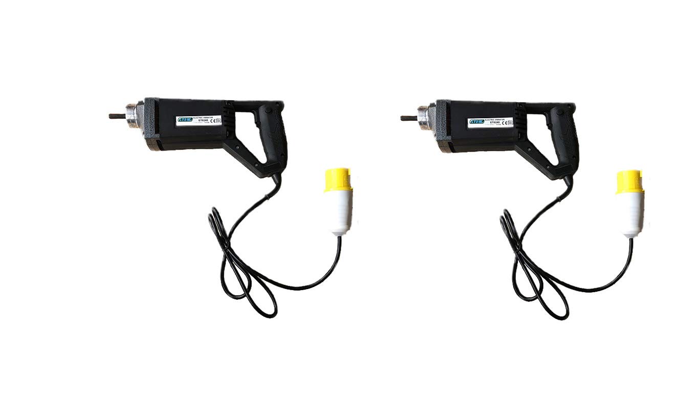 2 x LTS Hand Held Electric Concrete Vibrator 110V - with 1.5m Long 35mm Vibrating Poker Hose - 580W (2)