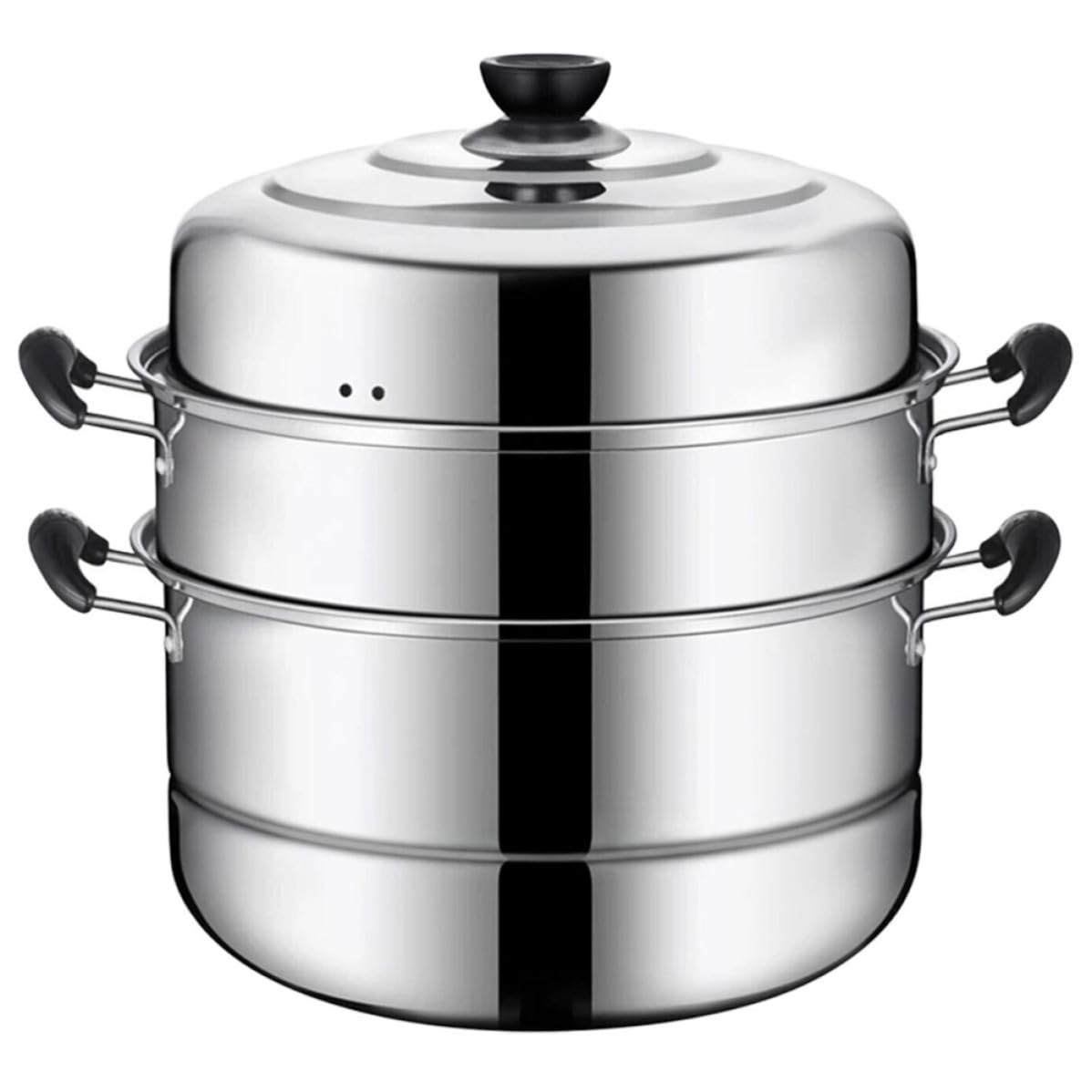 jojofuny Vaporera de Acero Inoxidable Utensilios de Cocina para Cocinar al Vapor Hogar de 3 Capas Resistente a Altas Temperaturas Color Aleatorio para Cocina a Gas