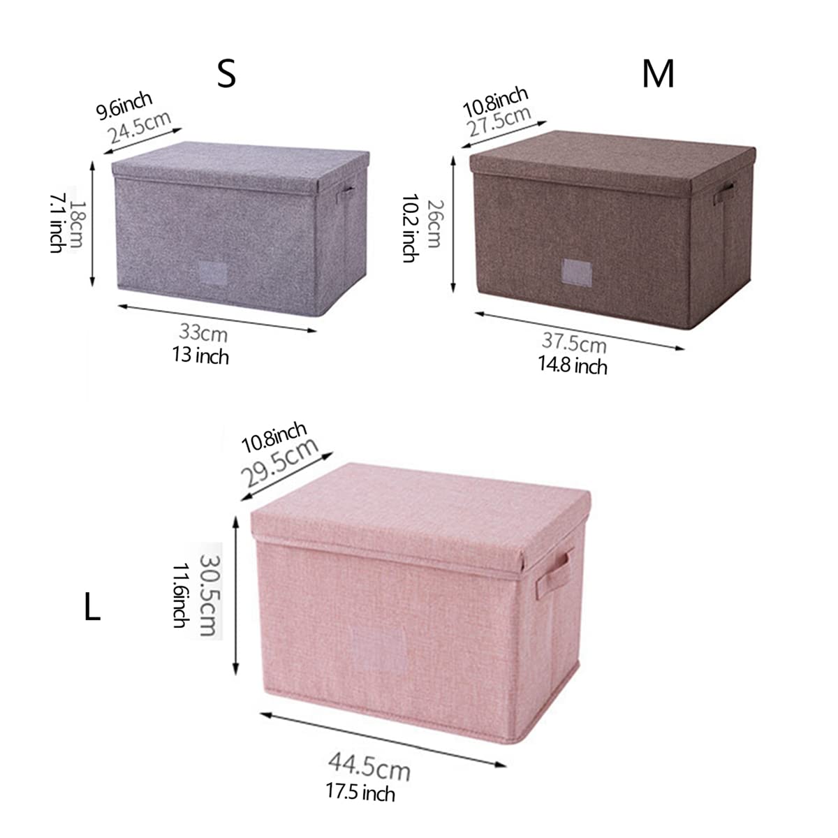 SuoKom Grands Cubes De Rangement Pliables Avec Couvercle, Panier Organisateur Avec Poignées Robustes Pour Placard
