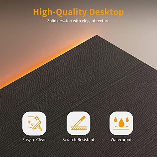 Image of Cubiker Multi-Purpose Height-Adjustable Lapdesk, Study Table, Portable, with Docking for Tablet, Room Work, Ideal for Work from Home, DIY Table, Easy to Assemble (59.1 inch x 47.3 inch Inch, Black)