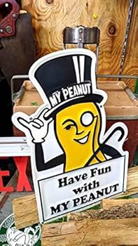 Amazon | ミスターピーナッツ エンボス 看板 サイン Mr.Peanut