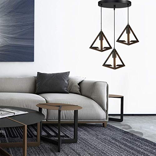 Lámpara Colgante Industrial Uopyne estilo vintage y retro para hogar 6