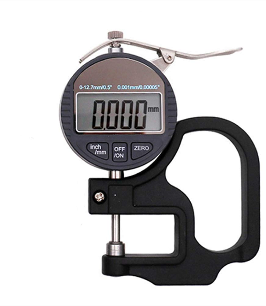 Bestgle Digitales Dickenmessgerät LCD – 0-12,7 Mm, Tragbar, Für Papier, Folie, Draht, Leder, Schmuck – Metrisch/Zoll