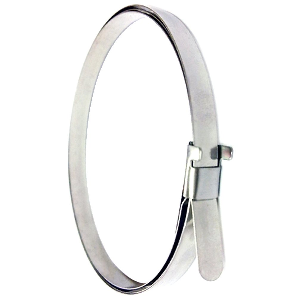 Alkan 10x Universal Edelstahl Bandschellen 740 mm AISI 430 | Vorgefertigte Edelstahl-Bandschellen/Klemmschellen für Schläuche, Manschetten, Achsmanschetten & Rohre