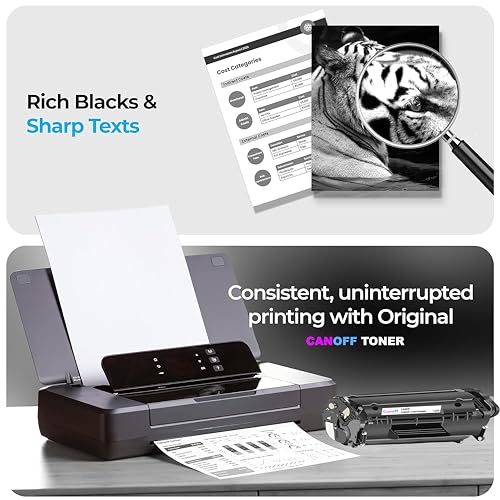 Image of CANOFF 12A Toner Cartridge Compatible for 12A / Q2612A LJ Printers 1010, 1012, 1018, 1020, 1022, 1022n, 1022nw, 3015, 3020, 3030, 3050, 3050z, 3052, 3055, M1319, M1319F MFP