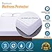 PlushDeluxe Queen Cotton Mattress Protector – Waterproof Cover with Fitted Sheet Design – Soft and Durable Mattress Pad for Noiseless Sleep – Easy to Install and Clean