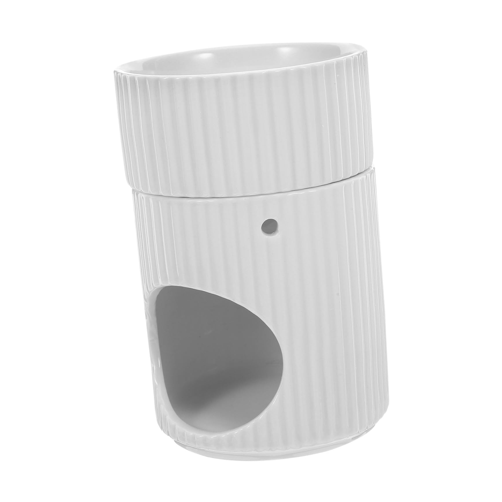 Hemobllo Diffusore per Oli Essenziali in Ceramica Scaldacera per Fragranze Contenitore per Aromaterapia Porta Bruciacera Diffusore di Fragranze per Casa Bianco