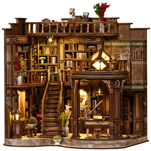 【Legno di Prima Qualità】Questo diy book nook kit è realizzato in legno di prima qualità accuratamente selezionato, che lo rende robusto e resistente, ideale per sostenere libri pesanti. Il materiale è ecologico e inodore, proteggendo la salute della tua casa. Il legno vintage ha un tocco caldo e morbido, è resistente e unisce praticità e rispetto per l'ambiente.