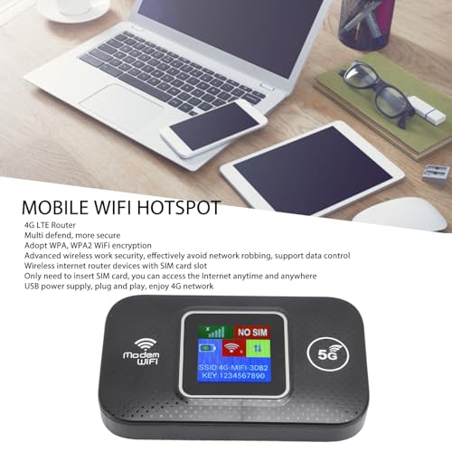 Image of 4G LTE Mobile WiFi Hotspot, 150Mbps High Speed Wireless Router with SIM Card Slot for Cell Phone Laptop Computer TV