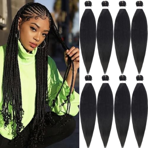 Braiding Hair Pre Stretched Black Easy Brading...