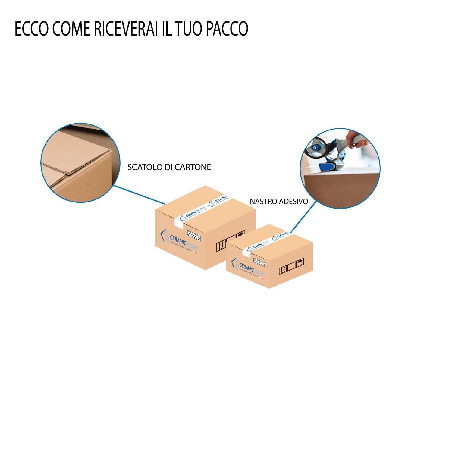 BOSSINI serie C54001 Duplex doccia Zen con supporto incasso attacco conico girevole e flessibile ottone doppia aggraffatura cm 150.