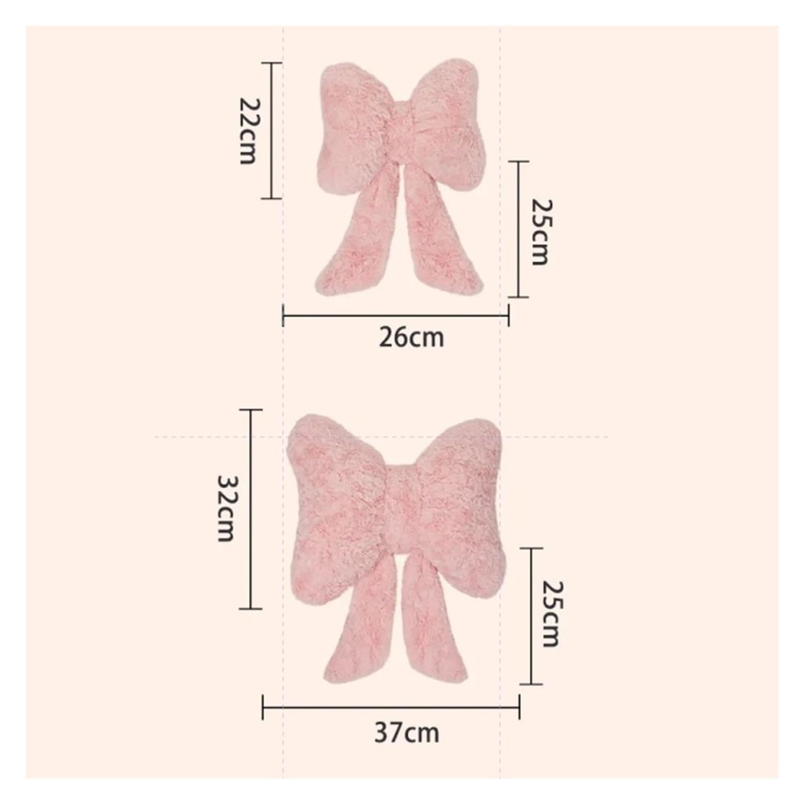 Genérico Cuscino poggiatesta for Auto in Peluche for Collo e Supporto Lombare Sedile Regolabile Universale(1 Bowknot heardrest)