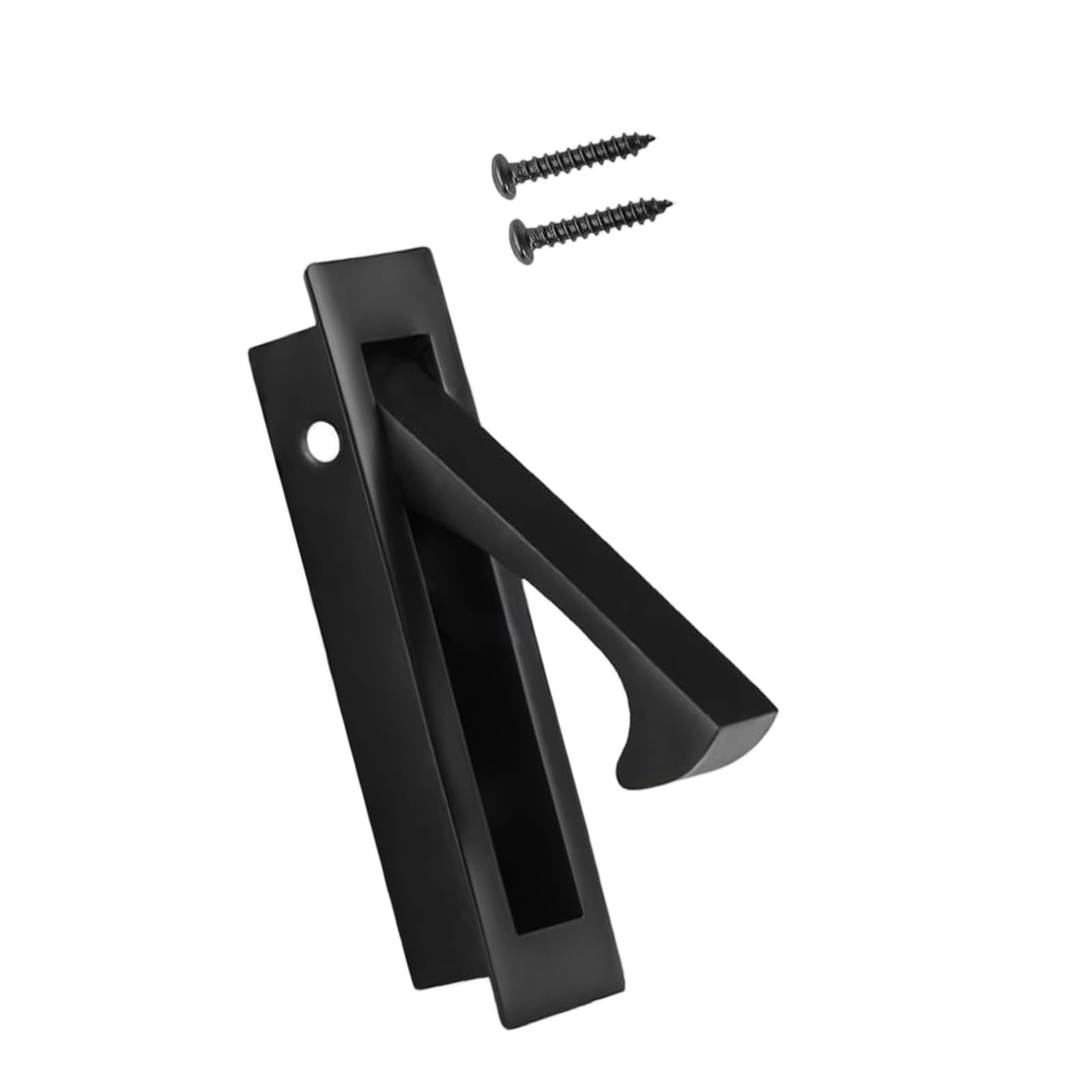 Elnwnnkc Black Modern Recessed Cabinet Door Handle Stainless Steel Sliding Rustproof Pulls Furniture Hardware Enduring Stainless Steel Sliding