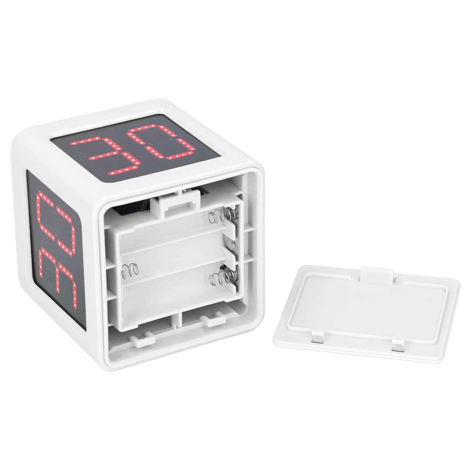 Temporizador de Cubo de Reloj de Carrera LED, cronómetro de Cuenta Regresiva de Disparo Digital de 4 Lados de 1.4in, Brillo Ajustable, para Juegos de Mesa