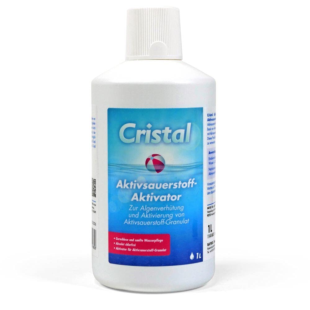 Cristal Poolpflege-Set Sauerstoff 4,1 kg - Wasserpflege Starter Set, Körnig, für die chlorfrei Pool Pflege