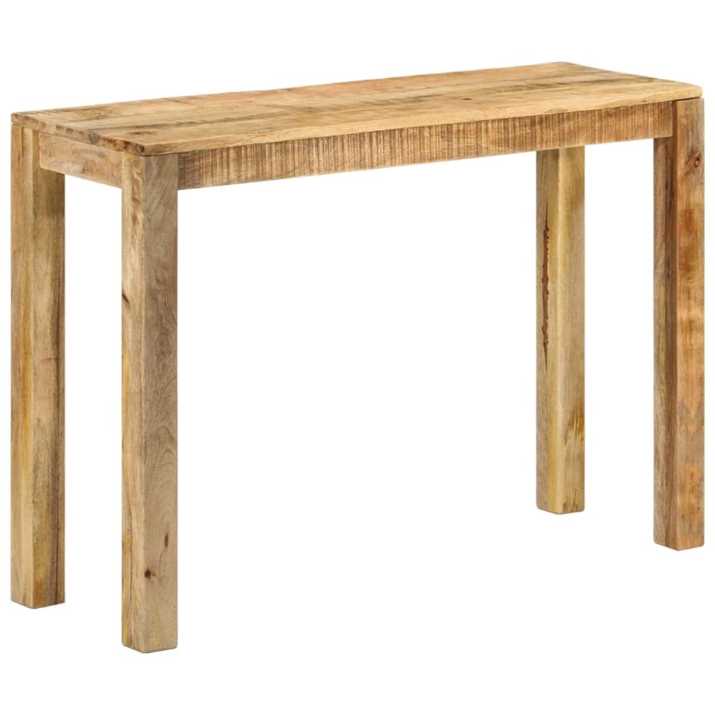 SXZenSpace Console Table 110x35x76 cm Rough Mango Wood Rustic Hallway Sofa Side Tables for Living Room Bedroom